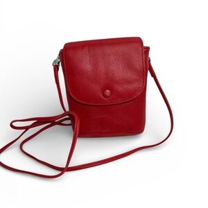 Osgoode Marley Mini Red Leather Crossbody Belt Bag Wearable Phone Pocket Unisex